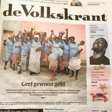 Afbeelding De Volkskrant: geef gewoon geld